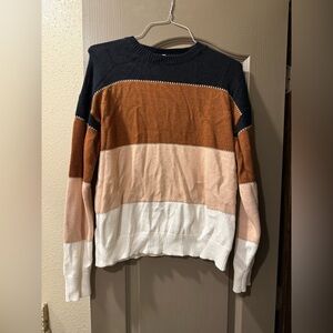Neutral tone sweater, well loved
